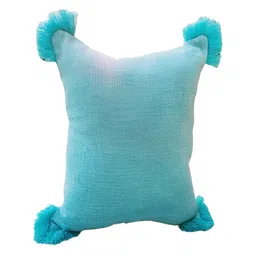 THROWPILLOW Turquoise Blue Embroidered Square Cushion Cover-image-36