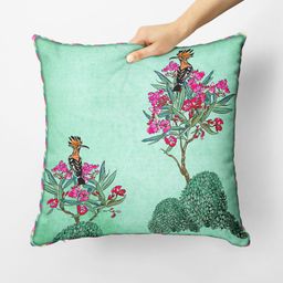 BIANCA Green & Magenta Floral Square Cushion Covers-picture-33