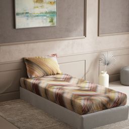 DDecor Red & Brown Printed Cotton 150 TC Single Bedsheet With 1 Pillow Cover-picture-10