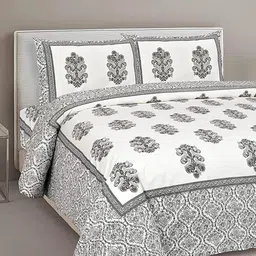 EasyGoods Printed 240 TC Pure Cotton King Bedsheet with 2 Pillow Covers-picture-29