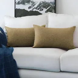 CASA-NEST Brown 2 Pieces Square Jute Cotton Cushion Covers-image-49