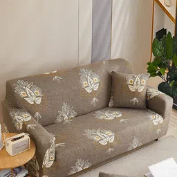 HOUSE OF QUIRK Beige Printed 2 Seater Sofa Covers image 2