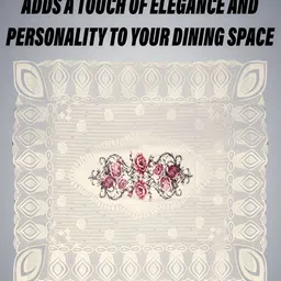 Kuber Industries Off White & Pink Floral 2.28 m x 1.52 m Cotton Table Cover image 2