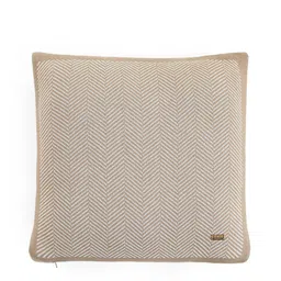 Pluchi Off White Geometric Cotton Square Cushion Cover image 3