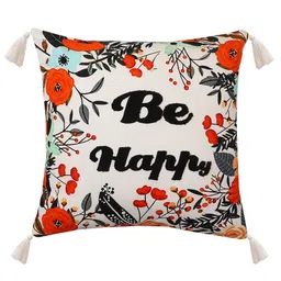 Jamio Firati White & Red Set of 2 Floral Square Cushion Covers image 4