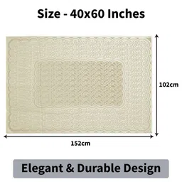 Kuber Industries Cream-Coloured 11 Pieces Printed Cotton Sofa Cover & Table Cover image 5