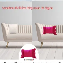 THROWPILLOW Fuchsia Embellished Rectangle Cushion Covers image 3