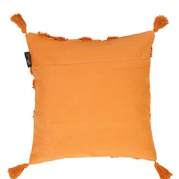 HOSTA HOMES Orange Set of 2 Geometric Pure Cotton Square Cushion Covers image 5