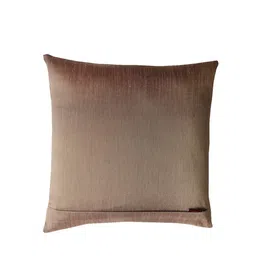 ZEBA Brown & Gold-Toned Embroidered Square Cushion Cover image 3