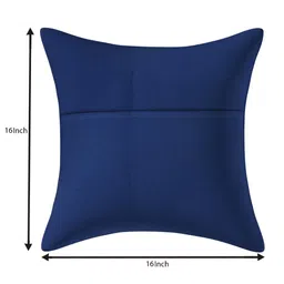 INDHOME LIFE Blue & Grey Set of 2 Floral Square Cushion Covers image 2