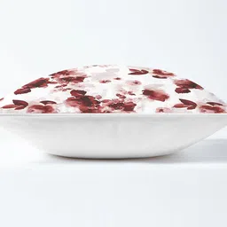 Aura Red & White 5 Pieces Floral Square Cushion Covers image 2