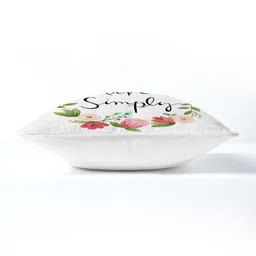 AEROHAVEN White & Green Set of 5 Floral Square Cushion Covers image 2