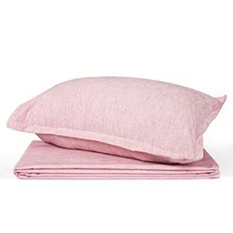 SHADES of LIFE Pink 250 TC King Bedsheet with 2 Pillow Covers image 2