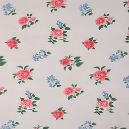 Bromwick White & Pink Floral Cotton 210 TC 2 Single Bedsheet With 2 Pillow Covers image 2