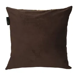HOSTA HOMES Set of 2 Brown & Gold-Toned Geometric Velvet Square Cushion Covers image 5