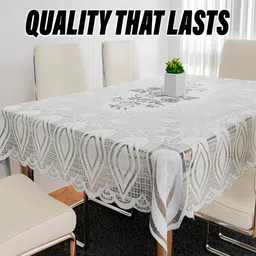 Kuber Industries White 6 Pieces Cotton Table Cover image 4