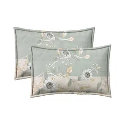 RRC Green & Peach Floral Printed 144 TC Queen Bedsheet with 2 Pillow Covers image 5