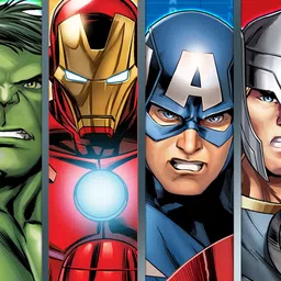 Marvel Green & Red Avengers Printed Square Cushion Cover image 4