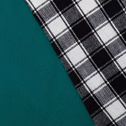 Home Heart Green & White Cotton Patchwork Round Table Cover image 2