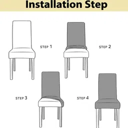 HOUSE OF QUIRK Grey Printed Removable Chair Covers image 4