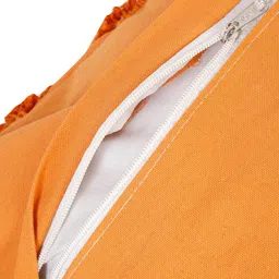 HOSTA HOMES Orange Set of 2 Geometric Pure Cotton Square Cushion Covers image 2