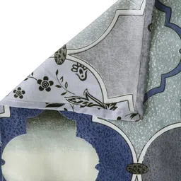 Arrabi Brown & White Graphic 300 TC 2 King Bedsheet with 4 Pillow Covers image 3