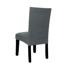 HOUSE OF QUIRK Set Of 6 Grey Solid Chair Covers image 5