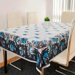 Kuber Industries Grey & Blue 2 Pieces 6-Seater Table Cover image 2