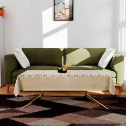 Kuber Industries Cream-Coloured 11 Pieces Printed Cotton Sofa Cover & Table Cover image 5