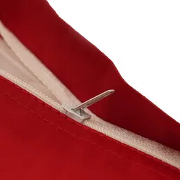 ZEBA Red & Beige Ethnic Motifs Square Cushion Cover image 5