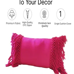 THROWPILLOW Fuchsia Embellished Rectangle Cushion Covers image 5