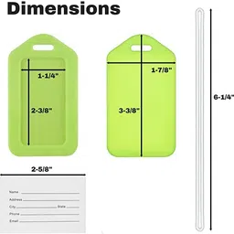 wekonnect WeKonnect; Luggage Tags, Bag Tags, Suitcase Tags for Traveling, Camping, Hiking | for Easy Identication with Silicon Band & Name Tag Label (Pack of 3) (Multicolour - Colour May Vary) image 5