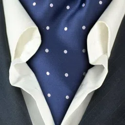The Tie Hub Men Blue & White Woven Design Cravat image 3