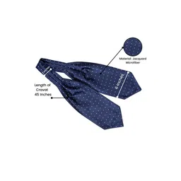The Tie Hub Men Blue & White Woven Design Cravat image 5