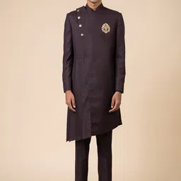 Tasva Embroidered Detail Indo-Western Sherwani-picture-38