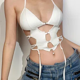 LULU & SKY Cut-Out Details Halter Neck Bralette Crop Top-picture-21