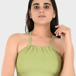 Blissence Tie-Up Neck Crop Top-image-42