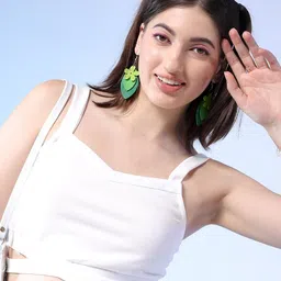 Freehand by The Indian Garage Co Sweetheart Neck Crop Top-picture-38