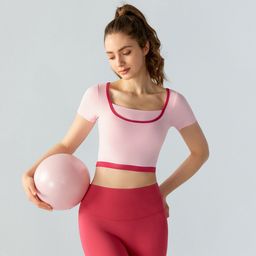 JC Collection Scoop Neck Crop Fitted Sports Top-picture-16