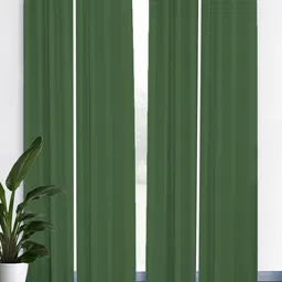 HOUZZCODE Green Set of 4 Black Out Long Door Curtain-picture-16
