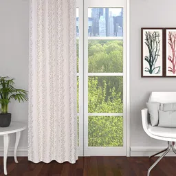 THE CONVERSION Beige Floral Room Darkening Long Door Curtain-image-63