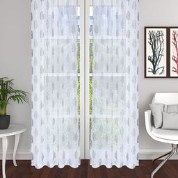 THE CONVERSION Coffee Brown Eyelet 2 Pieces Long Door curtain-picture-14