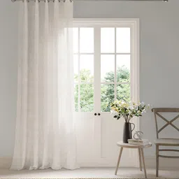 DDecor Beige Sheer Door Curtain-picture-42