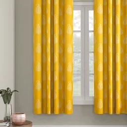 Soumya Yellow Single Window Curtain image 1