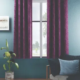 BIANCA Purple 2 Pieces Abstract Jacquard Black Out Window Curtains-picture-21