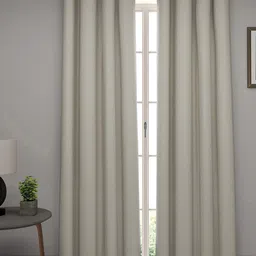 GM Taupe & White Set of 2 Room Darkening Door Curtains-picture-42