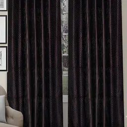 REYANSH DECOR Brown 2 Pieces Door Curtain-image-46