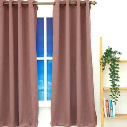 Ariana Burgundy Solid Black Out Window Curtain-picture-41