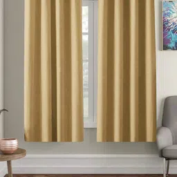 AEROHAVEN Cream-Coloured Set of 2 Black Out Window Curtain-picture-16