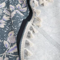 Cortina Single Floral Printed Cotton Window Curtain image 3